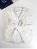 Cloud Print Flannel House Robe W/ Pockets